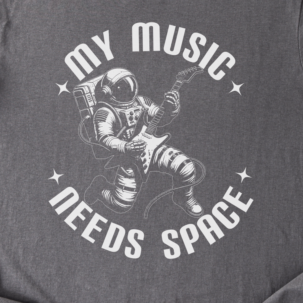 My Music Needs Space Guitar T-Shirt