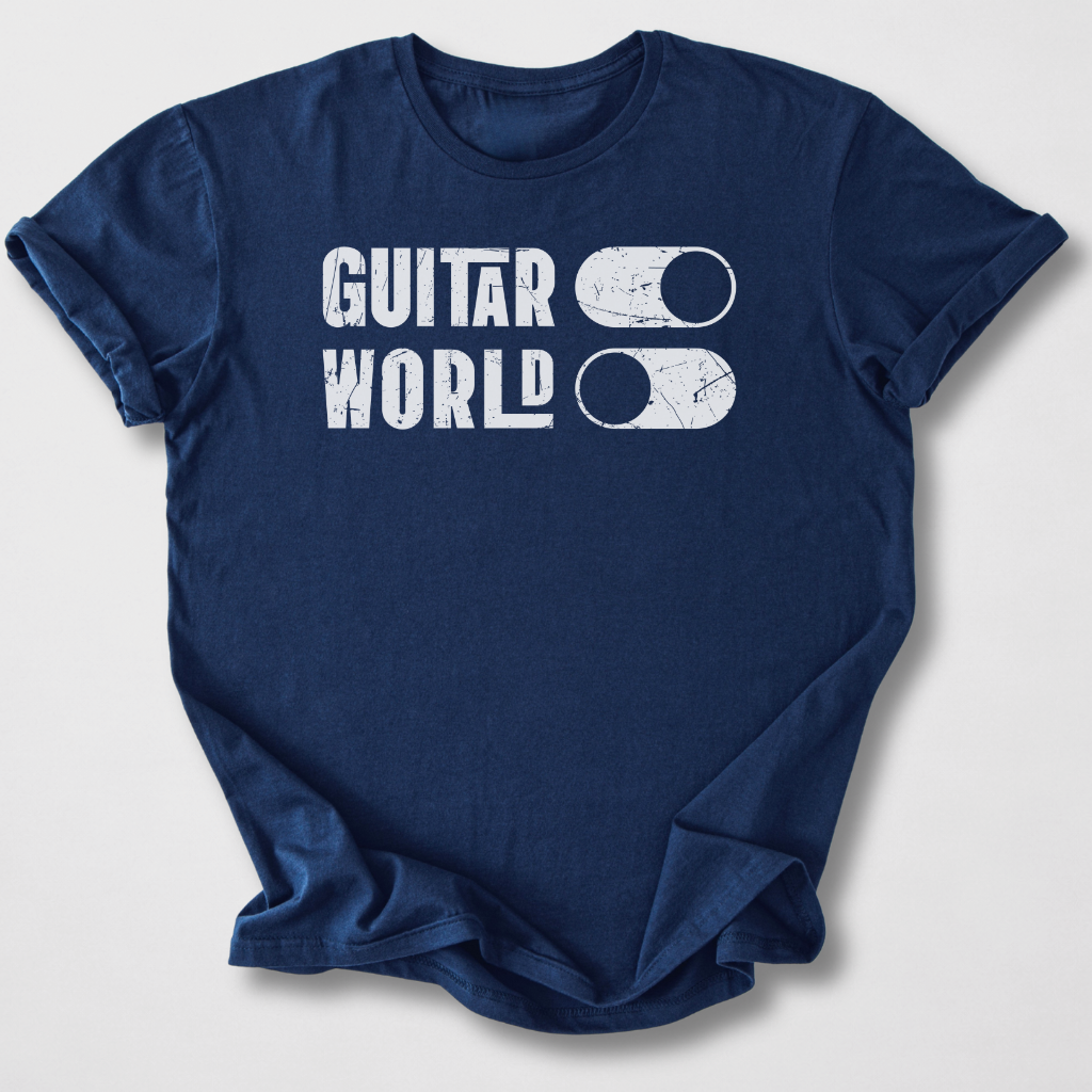 Guitar On World Off T-Shirt