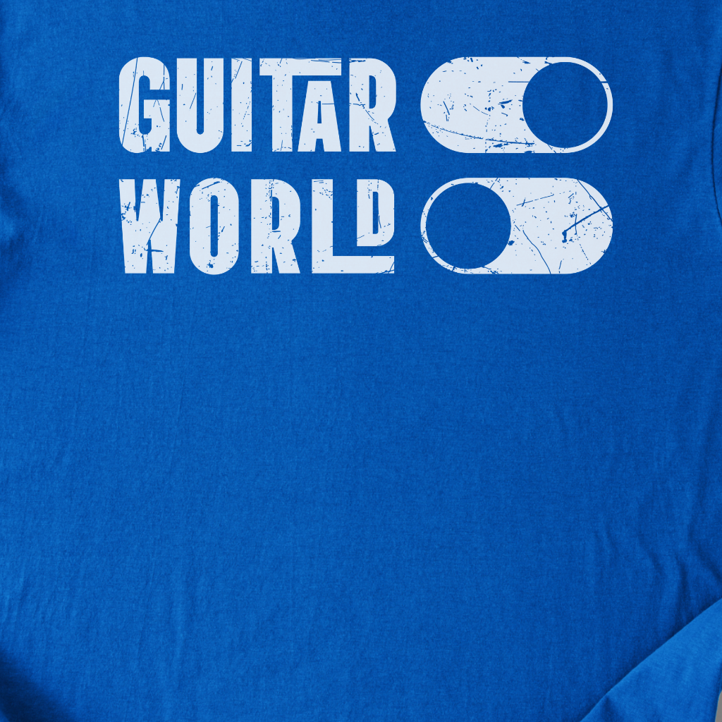 Guitar On World Off T-Shirt