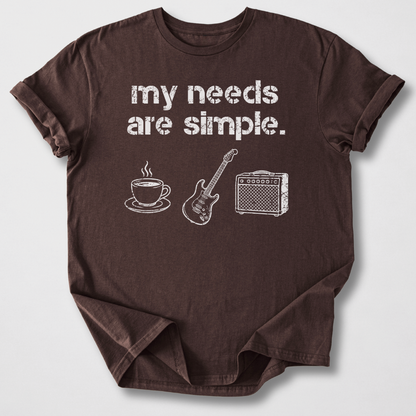 My Needs Are Simple Guitar T-Shirt