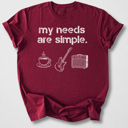 My Needs Are Simple Guitar T-Shirt