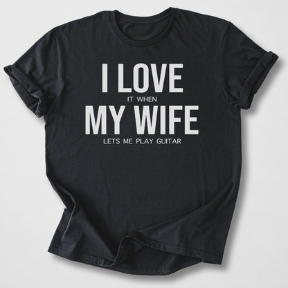 I Love My Wife Guitar T-Shirt