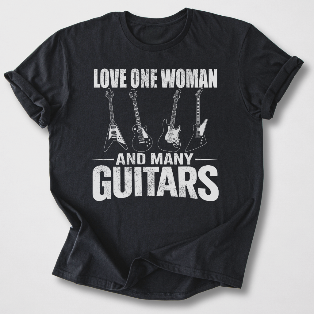 Love One Woman Many Guitars T-Shirt