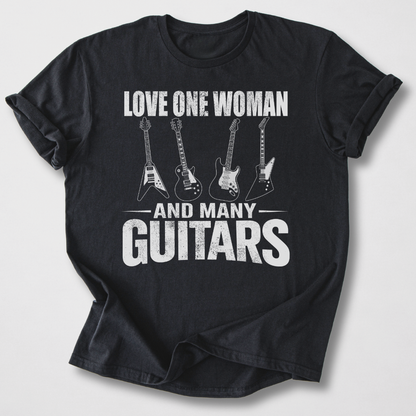 Love One Woman Many Guitars T-Shirt