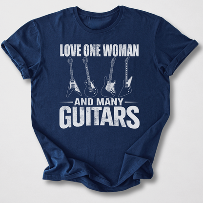 Love One Woman Many Guitars T-Shirt