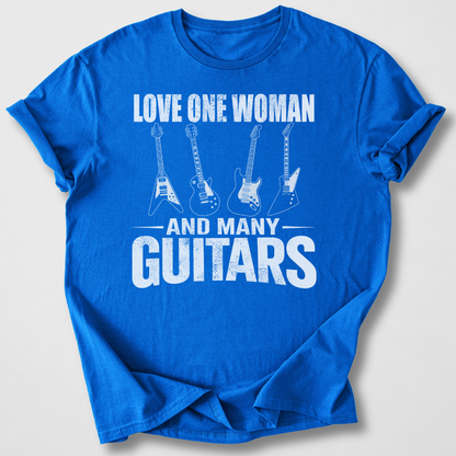 Love One Woman Many Guitars T-Shirt