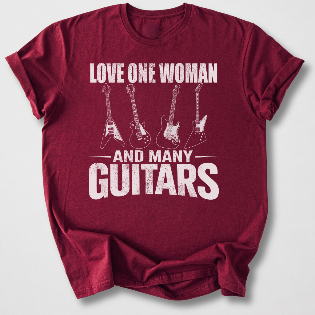 Love One Woman Many Guitars T-Shirt