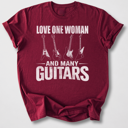 Love One Woman Many Guitars T-Shirt