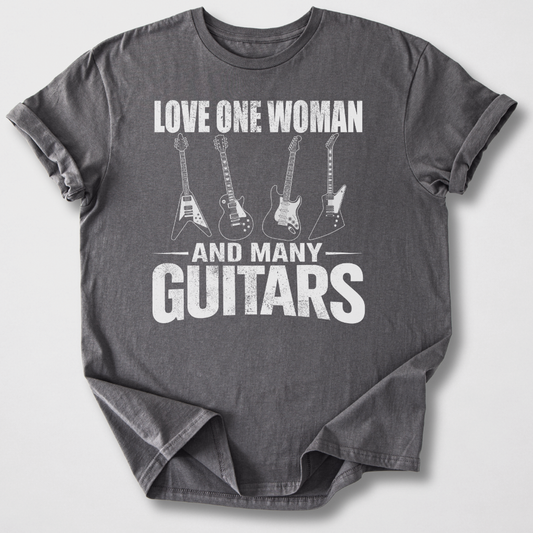 Love One Woman Many Guitars T-Shirt