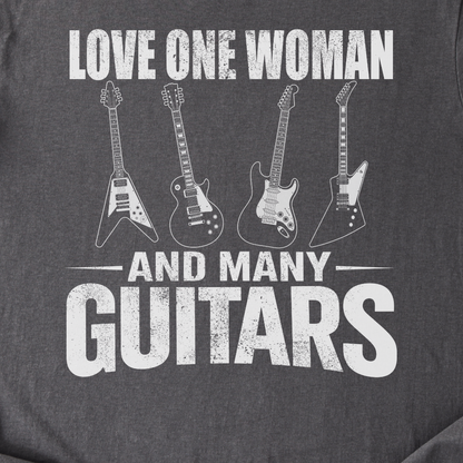 Love One Woman Many Guitars T-Shirt