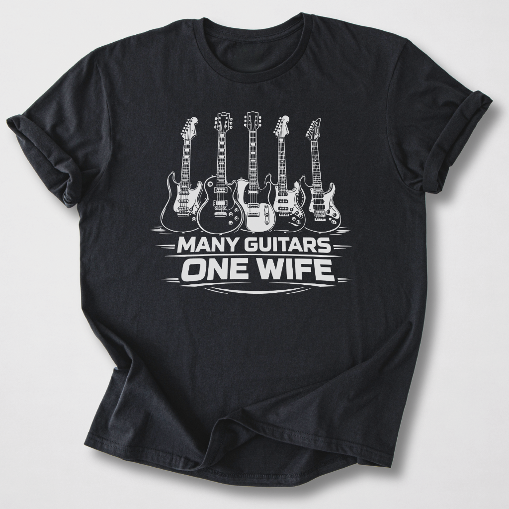Many Guitars One Wife T-Shirt