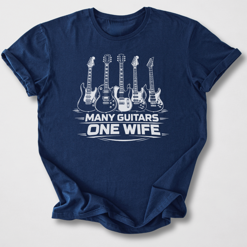 Many Guitars One Wife T-Shirt