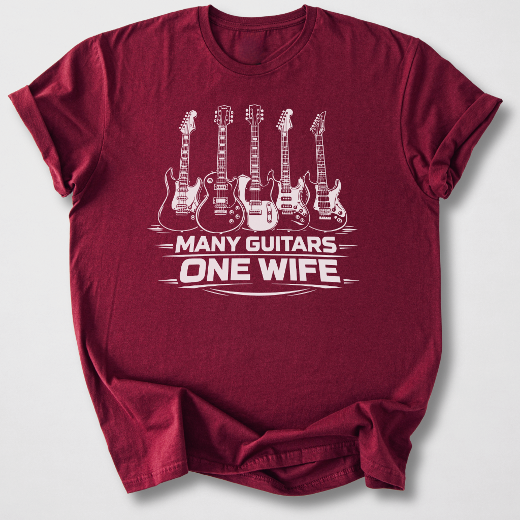 Many Guitars One Wife T-Shirt