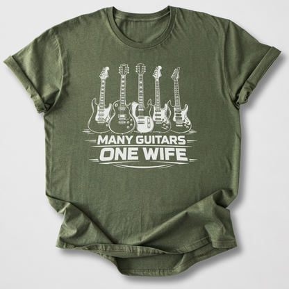 Many Guitars One Wife T-Shirt