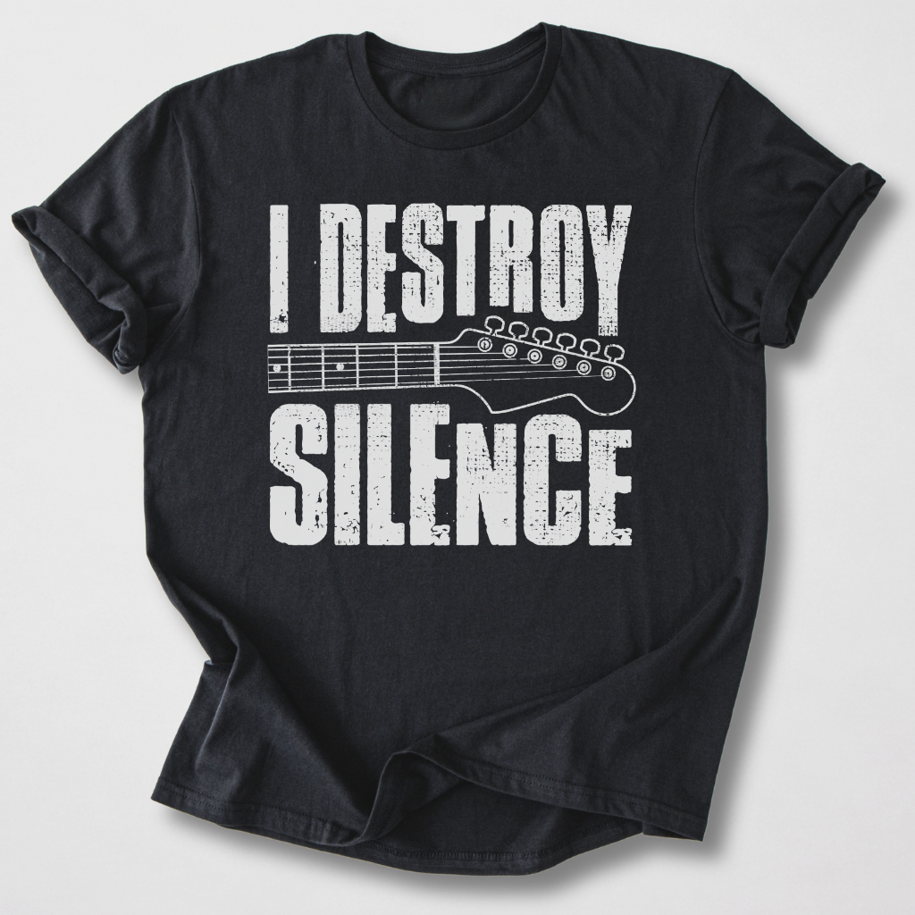 I Destroy Silence Guitar T-Shirt