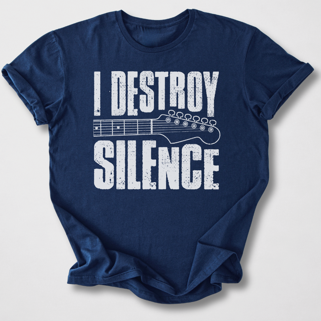 I Destroy Silence Guitar T-Shirt
