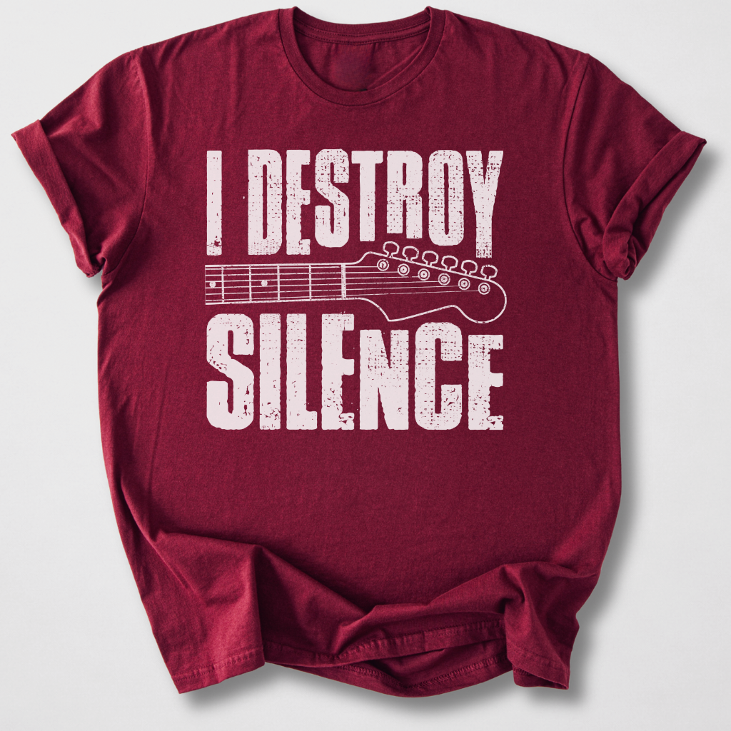 I Destroy Silence Guitar T-Shirt