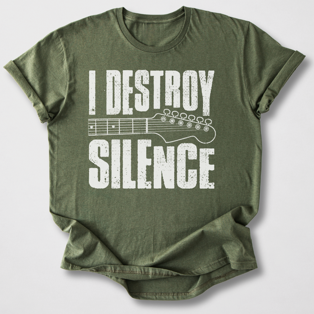 I Destroy Silence Guitar T-Shirt