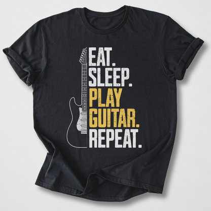 Eat Sleep Guitar Repeat T-Shirt