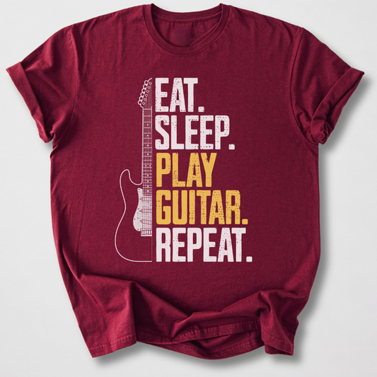 Eat Sleep Guitar Repeat T-Shirt