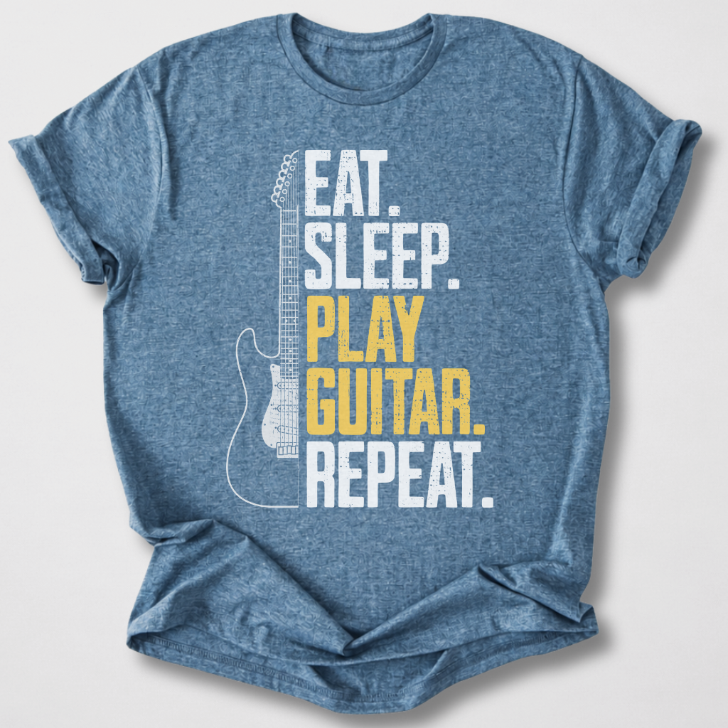 Eat Sleep Guitar Repeat T-Shirt