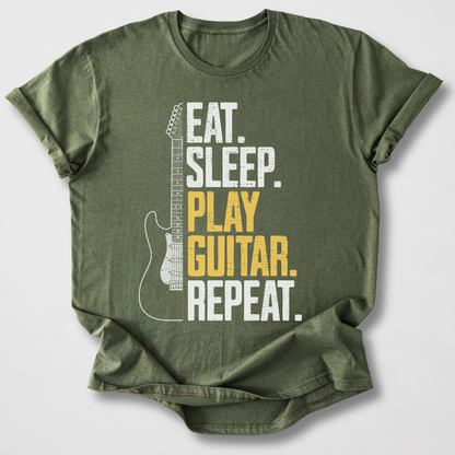 Eat Sleep Guitar Repeat T-Shirt