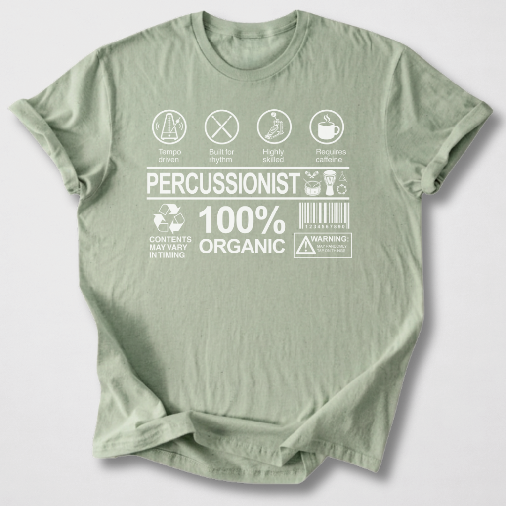 Percussionist Label Drum T-Shirt