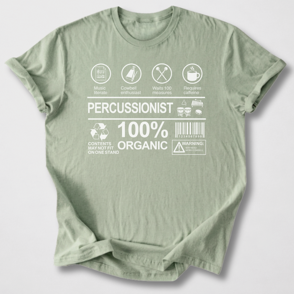 Percussionist Label Drum T-Shirt