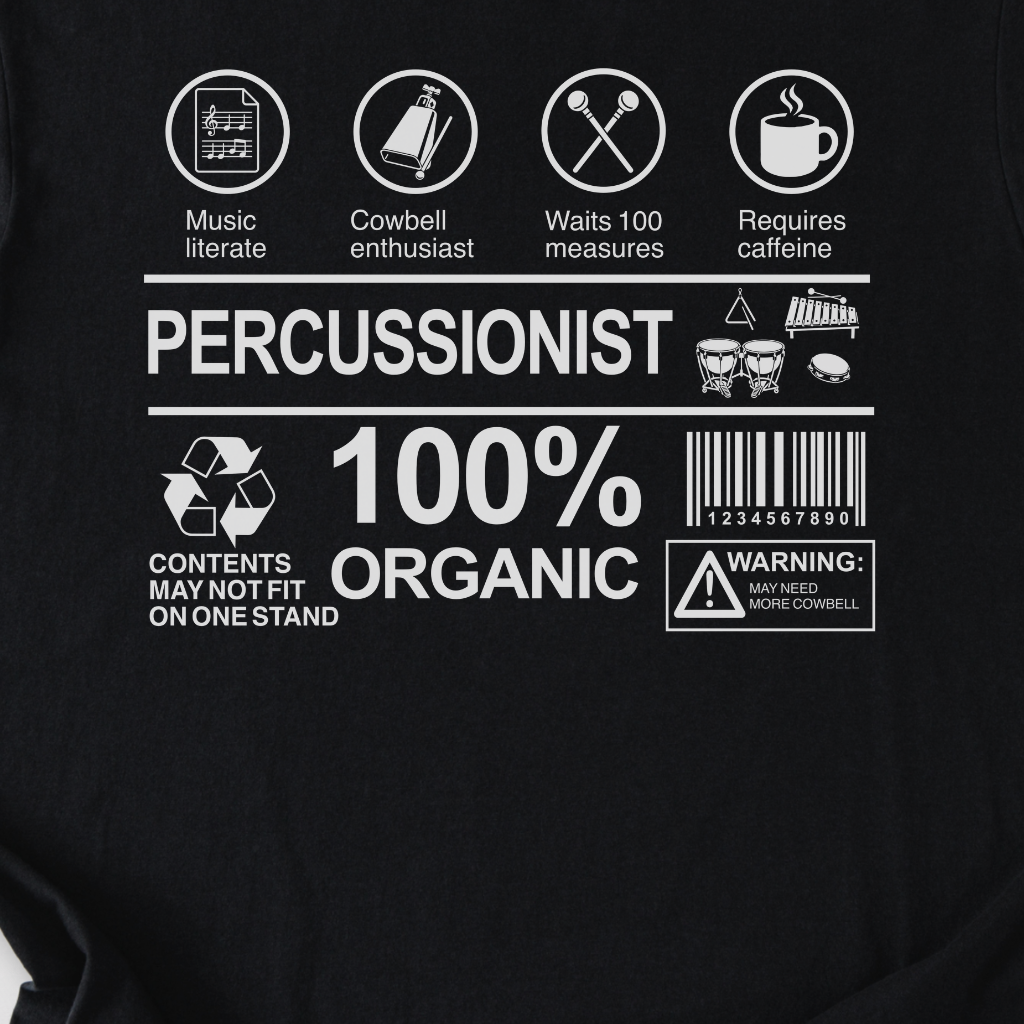 Percussionist Label Drum T-Shirt