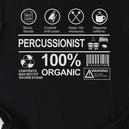 Percussionist Label Drum T-Shirt