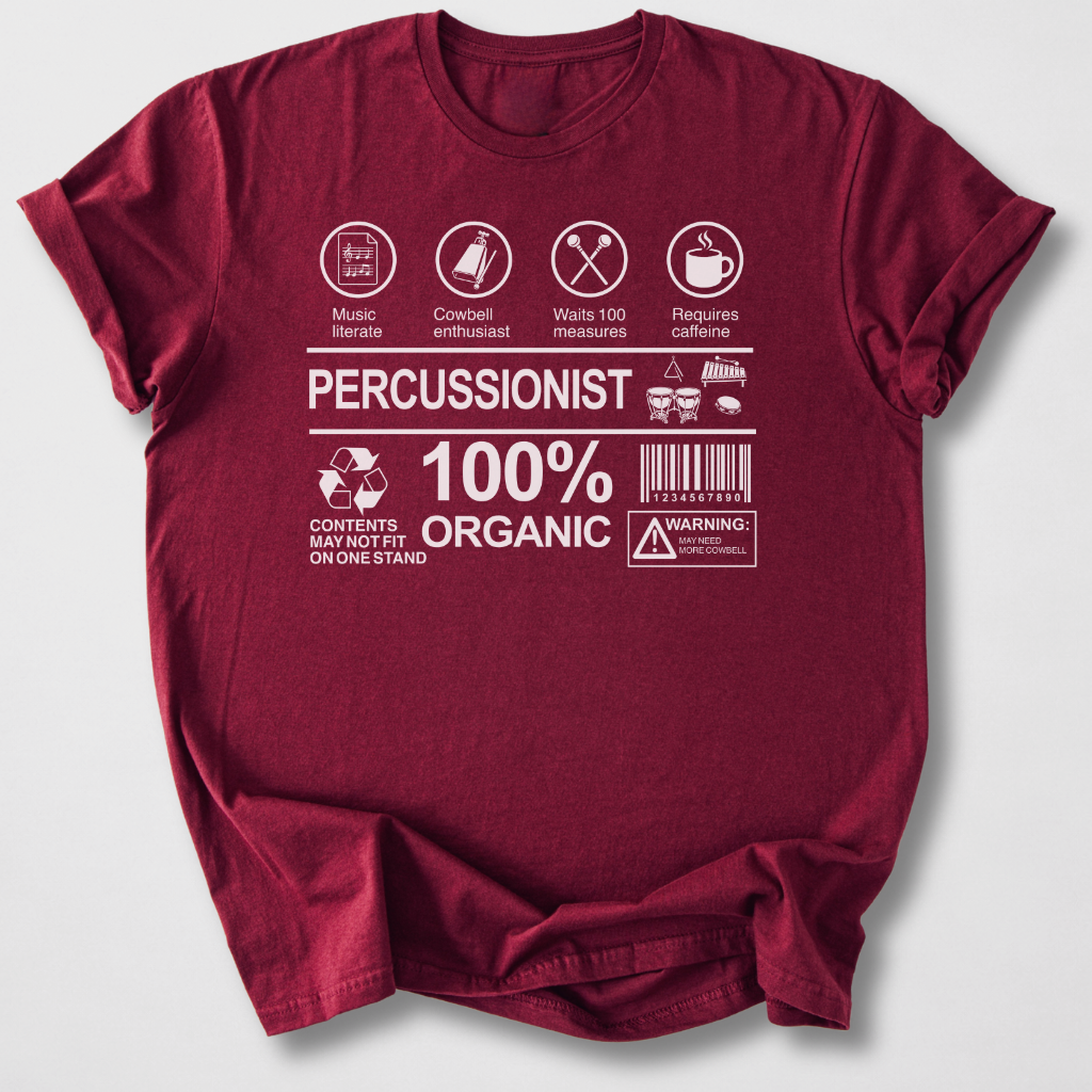 Percussionist Label Drum T-Shirt