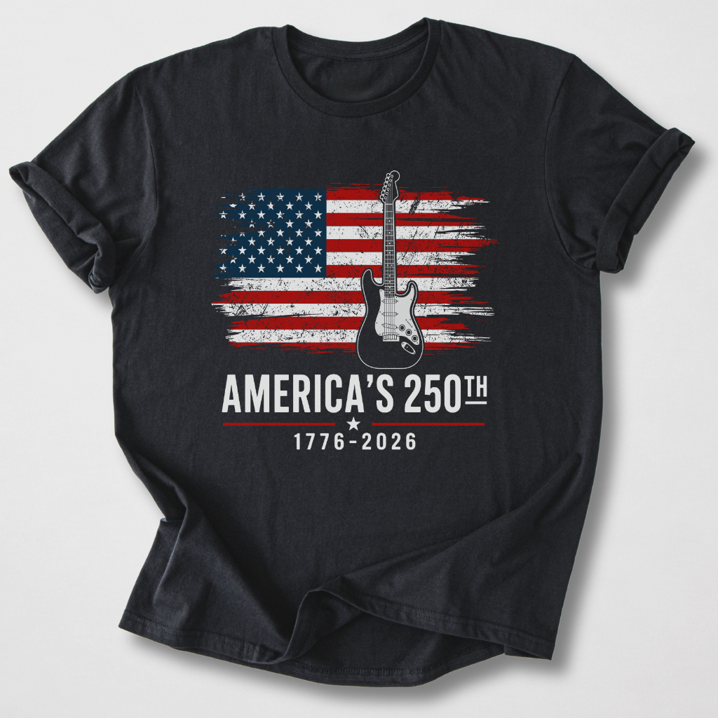 America's 250 Guitar T-Shirt
