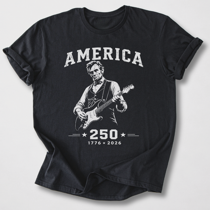 Lincoln Rocks America Guitar T-Shirt