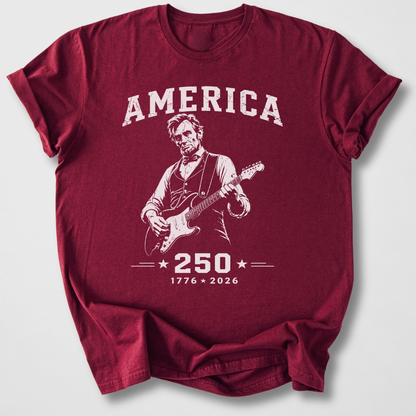 Lincoln Rocks America Guitar T-Shirt