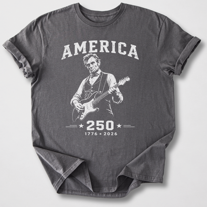 Lincoln Rocks America Guitar T-Shirt