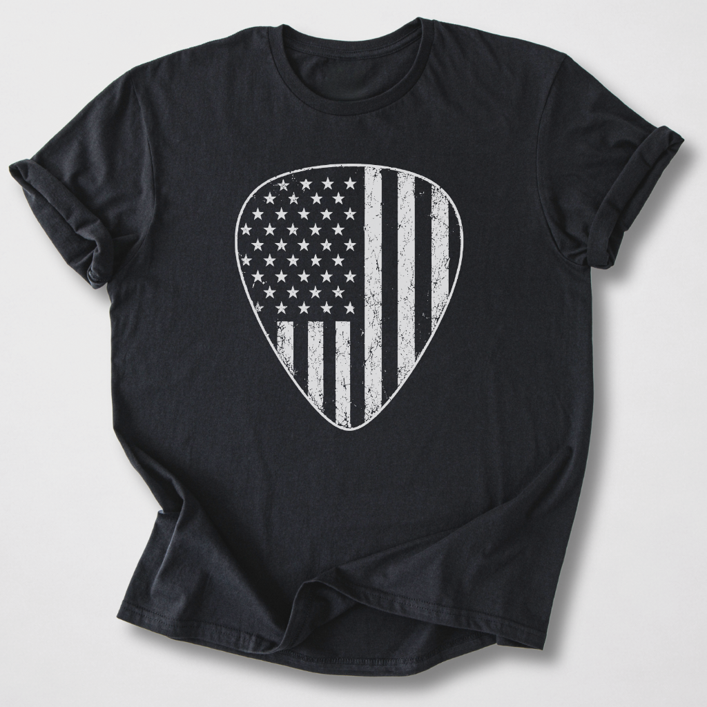 Stars And Stripes Guitar Pick T-Shirt