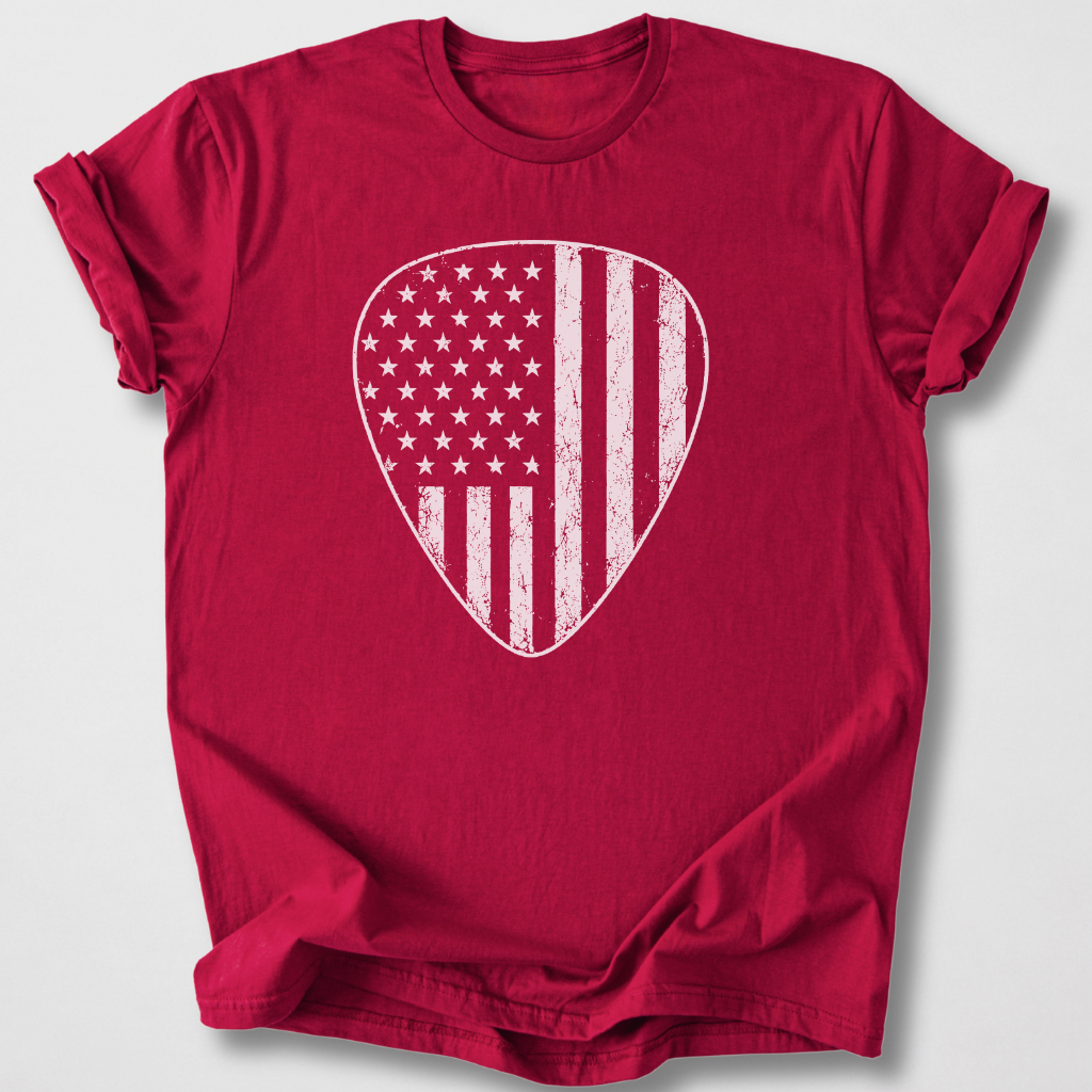 Stars And Stripes Guitar Pick T-Shirt