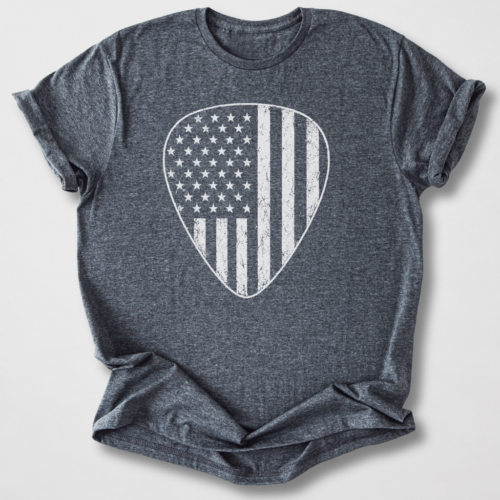 Stars And Stripes Guitar Pick T-Shirt