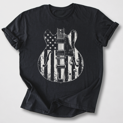 Red White And Blues Guitar T-Shirt