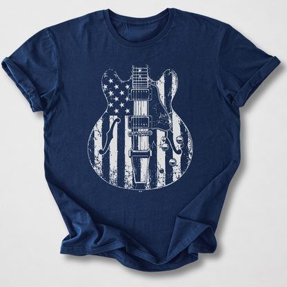 Red White And Blues Guitar T-Shirt