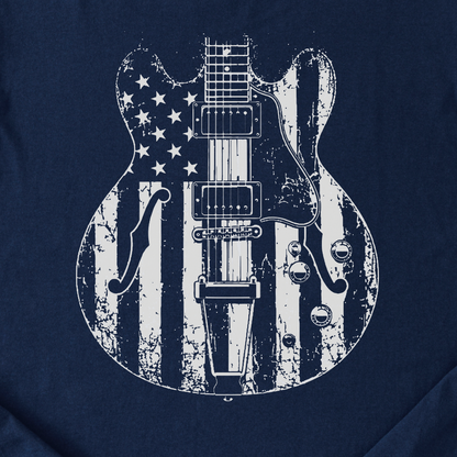 Red White And Blues Guitar T-Shirt