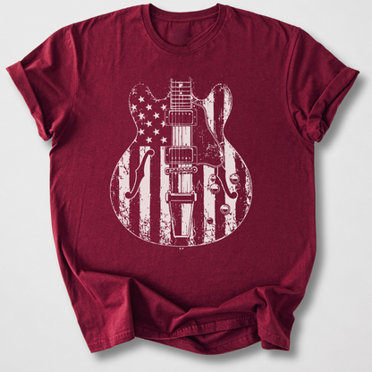 Red White And Blues Guitar T-Shirt