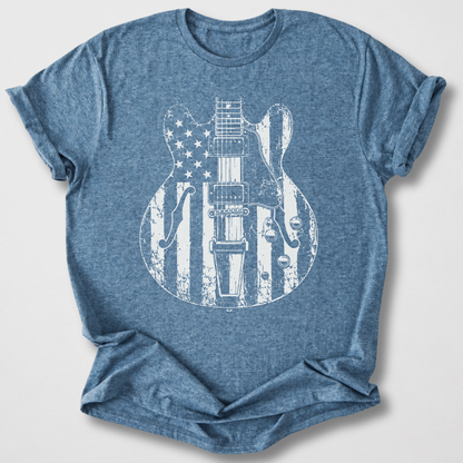 Red White And Blues Guitar T-Shirt