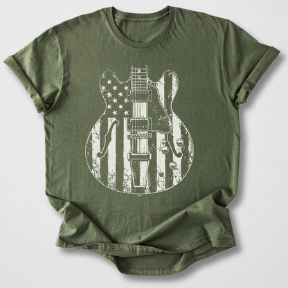 Red White And Blues Guitar T-Shirt