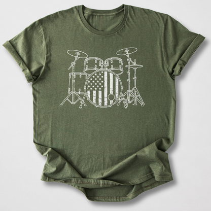 Stars And Stripes Drum T-Shirt