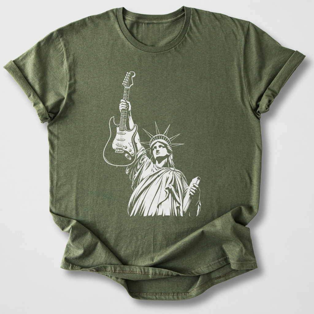 Lady Liberty Guitar T-Shirt