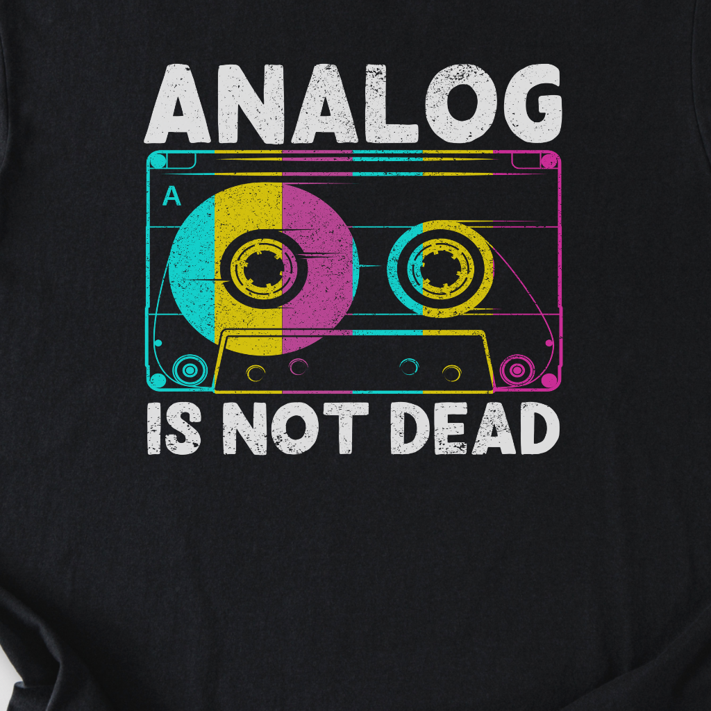 Analog Is Not Dead Cassette Retro T-Shirt