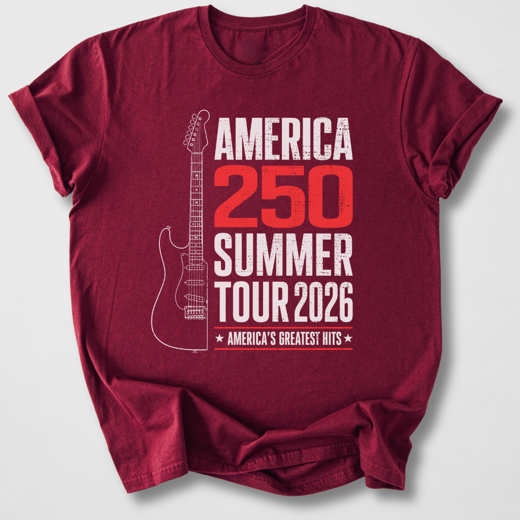 America 250 Summer Tour 2026 Guitar T-Shirt