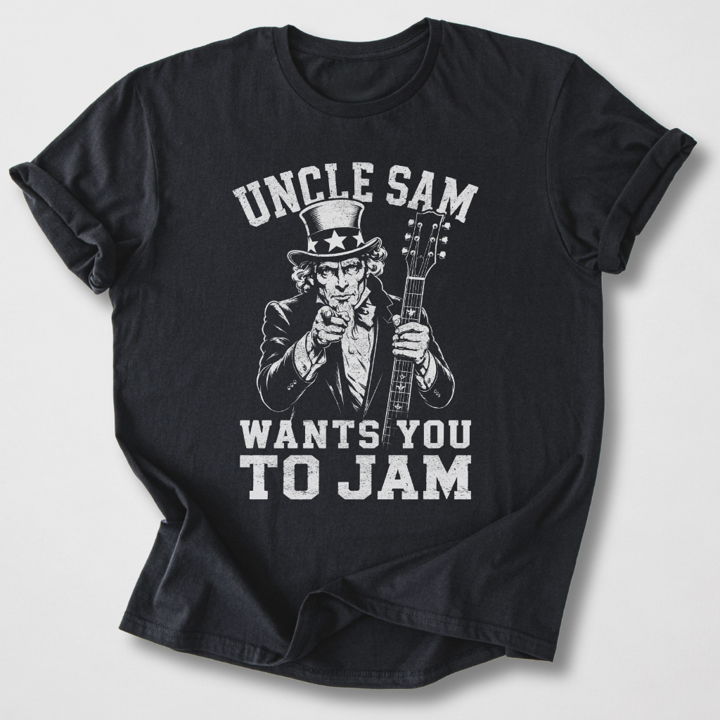 Uncle Sam Wants You To Jam Guitar T-Shirt