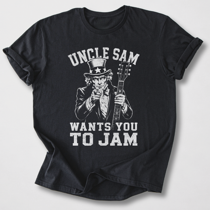 Uncle Sam Wants You To Jam Guitar T-Shirt